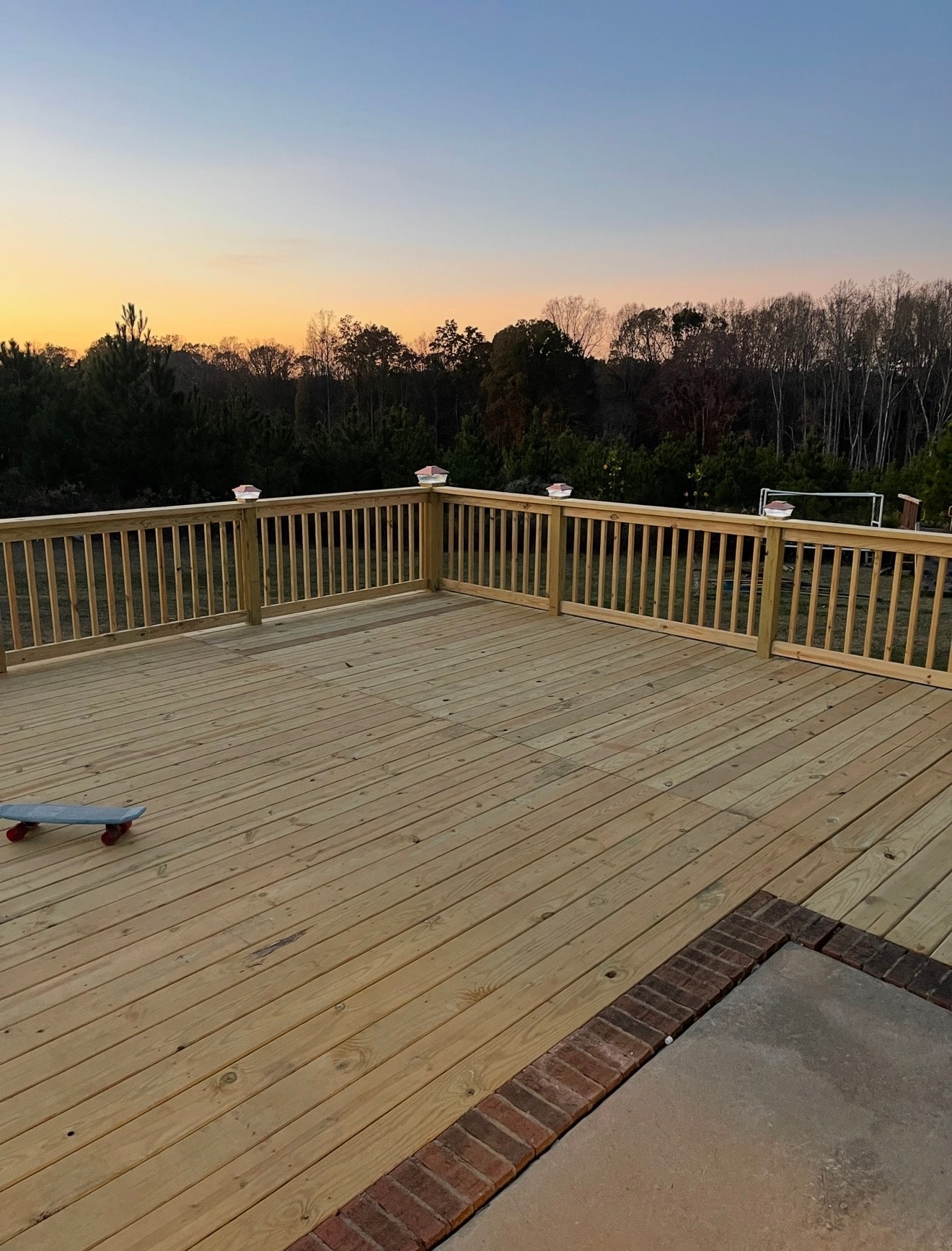 Large Open Deck at Sunset