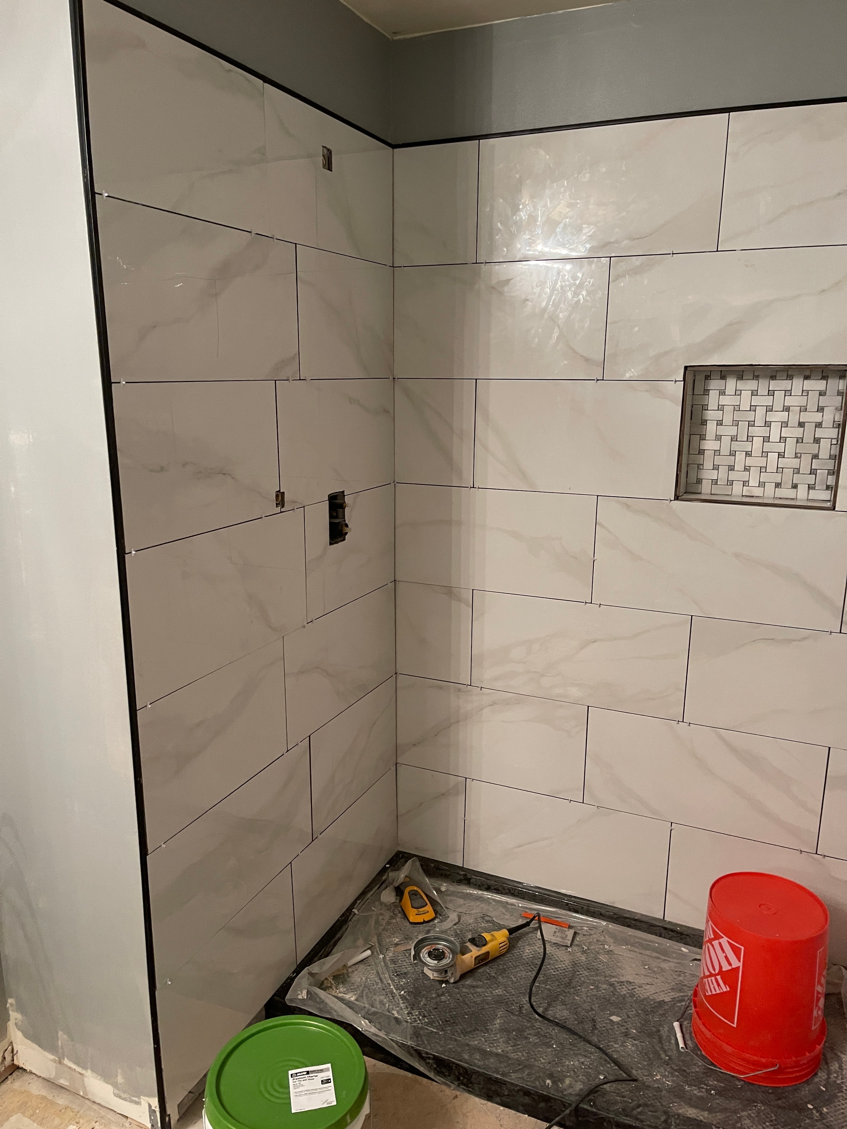 Calacatta Marble Shower Build