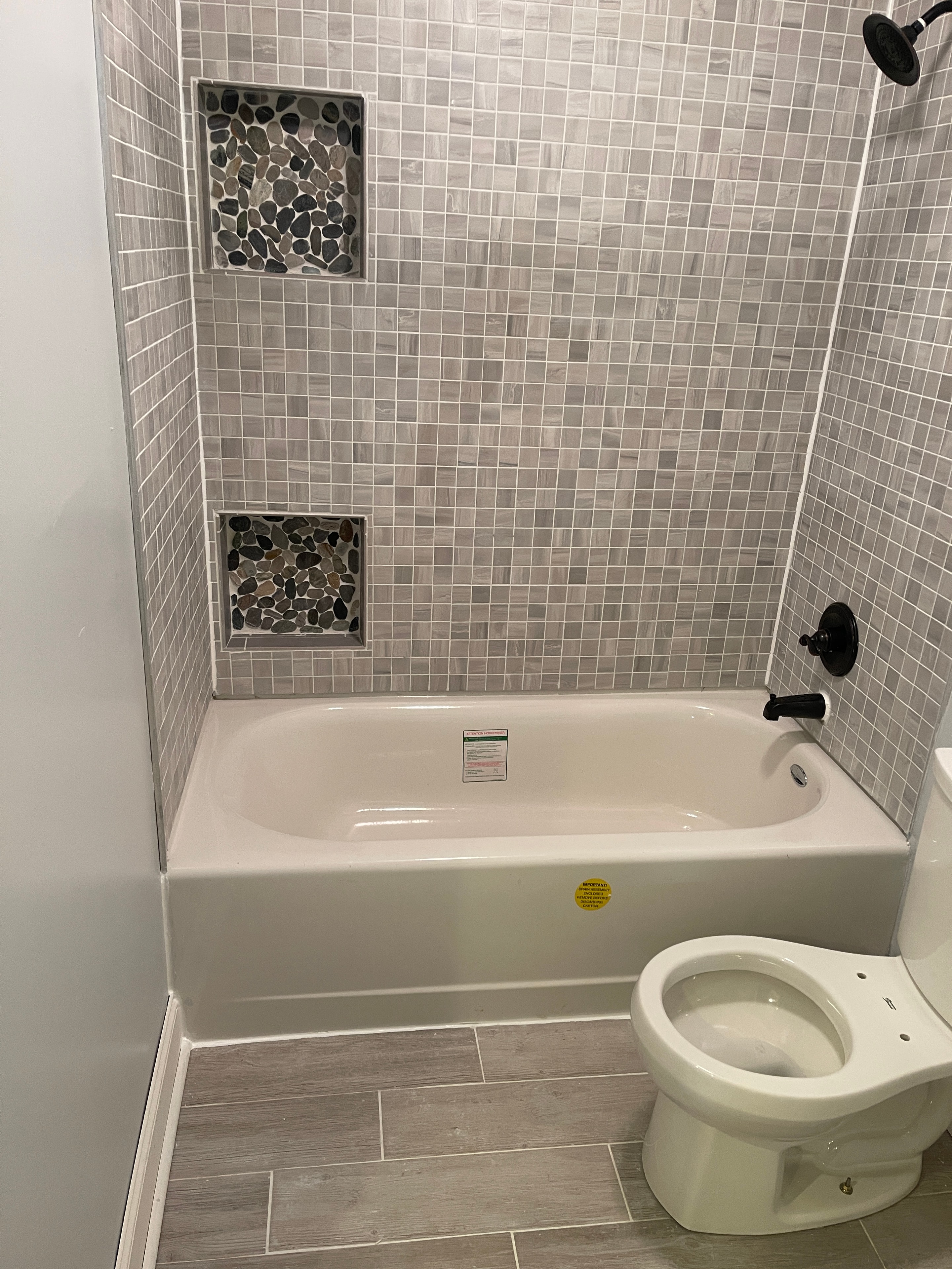 Full Bathroom Mosaic Tile Renovation